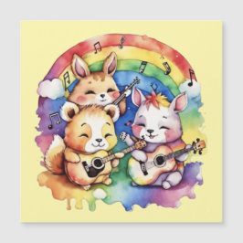 Animales muy bien educados tocando música en el ar