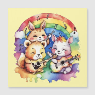 Animales muy bien educados tocando música en el ar