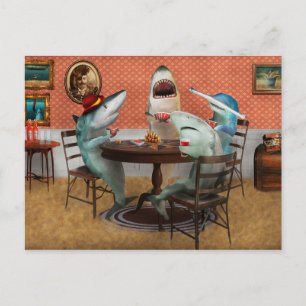 Animales - Pescado - Tiburones con tarjeta