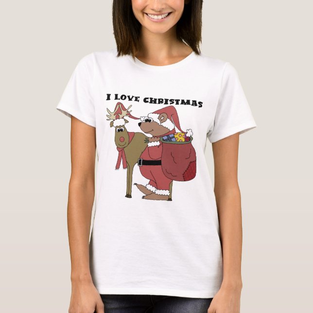 Animales que amo Navidades camisetas y regalos (Anverso)