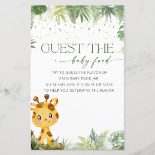 Animales safari conjeturan tarjeta de juego de com