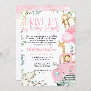 Animales Safari Manejan Con Invitaciones De Ducha 