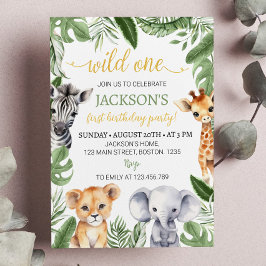 Animales salvajes de un Safari Invitación de prime