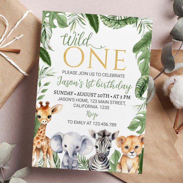 Animales salvajes de un Safari Invitación de prime (Subido por el creador)