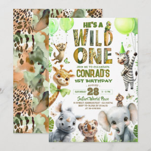 Animales salvajes de un Safari Invitación de prime