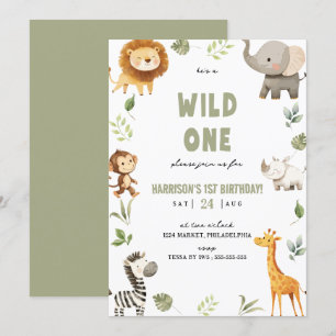 Animales salvajes de un Safari Invitación de prime