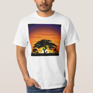 Animales salvajes en camiseta de Savannah Sunset