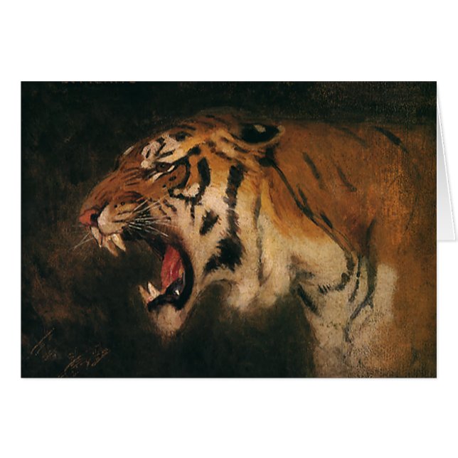 Animales salvajes y ruidosos del gato grande del t (Anverso (Horizontal))