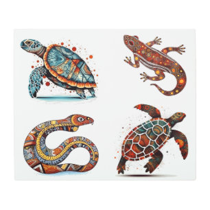 Animales tribales al estilo del arte aborigen