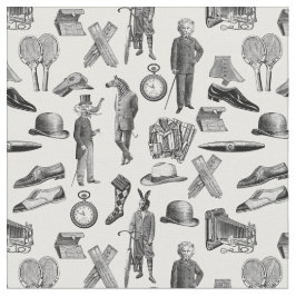 animales victorianos antiguos hombres de tela blan