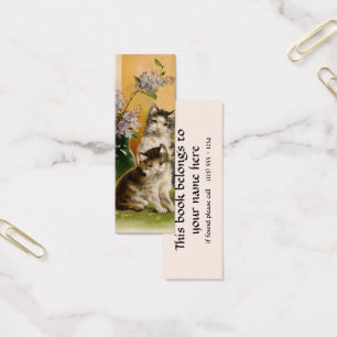 Animales vintage, gatos y flores de estilo victori