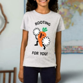 Animándote – Camiseta de niños porrista de zanahor