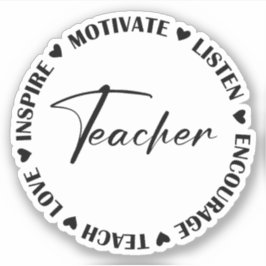 animar a escuchar animar a enseñar al Pegatina de 