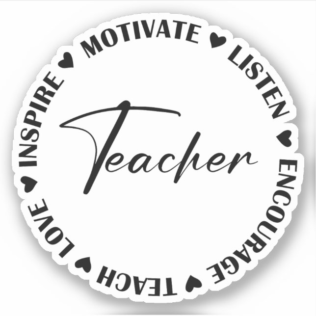 animar a escuchar animar a enseñar al Pegatina de  (Anverso)