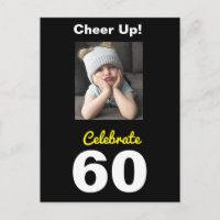 ¡Anímate! Celebra el cumpleaños 60 Tarjeta postal