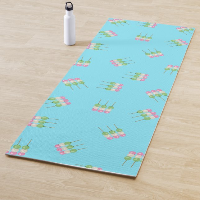 Anime Blue Pastel Dango Yoga Mat (In situ)