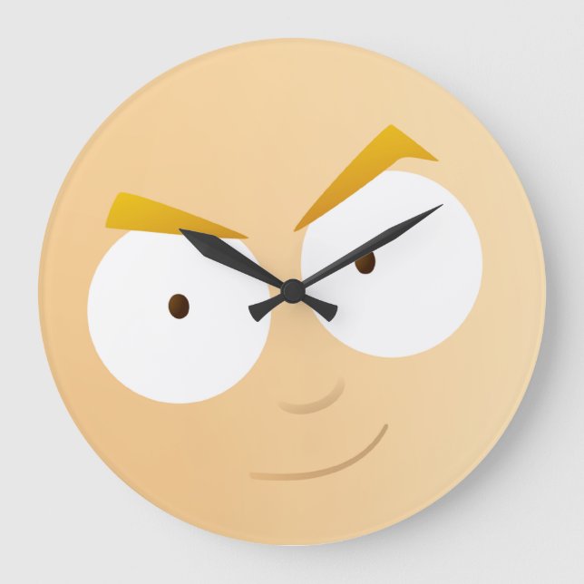 Anime Boy Face - Reloj redondo grande (Anverso)