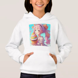 Anime Chica con un caprichoso pastel