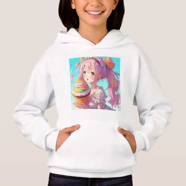 Anime Chica con un caprichoso pastel (Anverso)