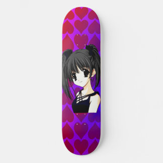 Anime Chica Hearts Skateboard