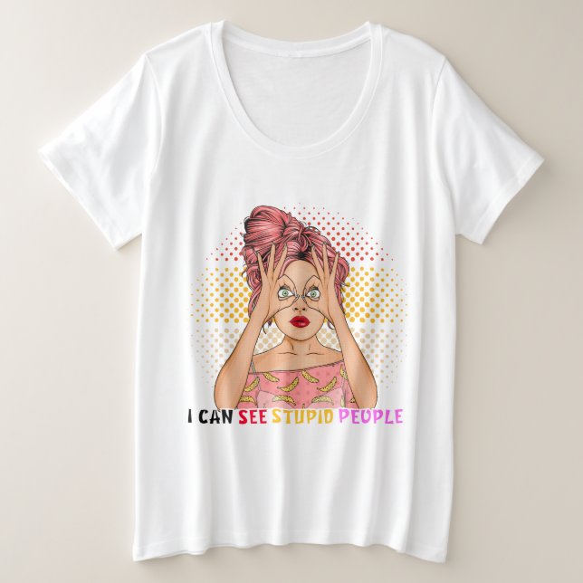 Anime Chica Puedo ver Chica Estúpido (Anverso del diseño)