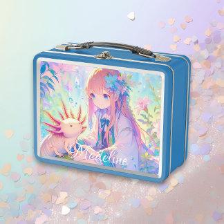 Anime Chica y Axolotl Personalizados