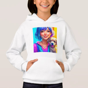 Anime Chica y cachorro perro