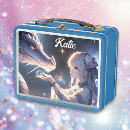 Anime Chica y su dragón místico personalizado