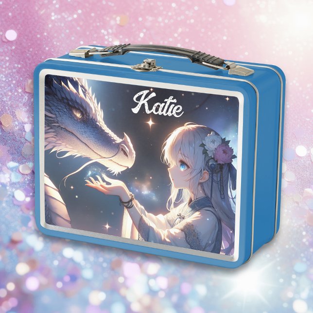 Anime Chica y su dragón místico personalizado (Subido por el creador)