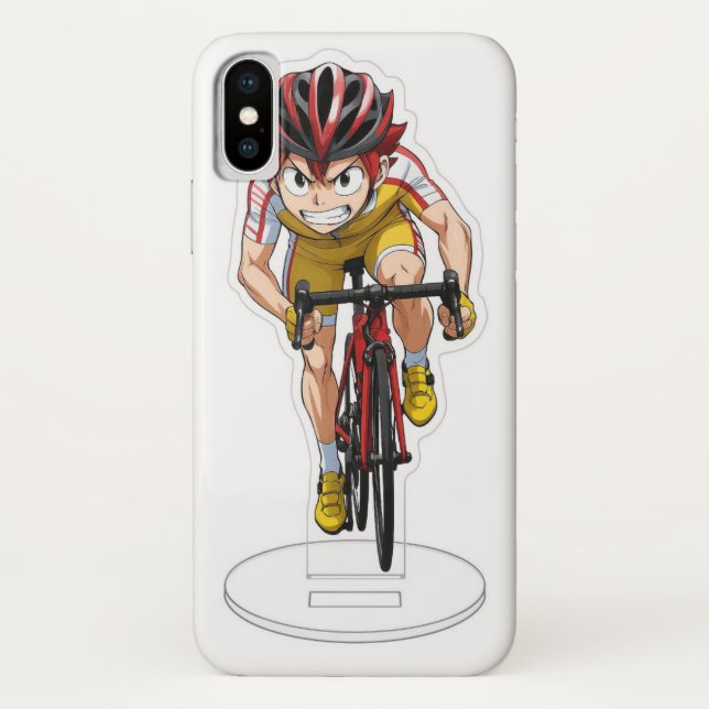 Anime Cyclist Power Mobile Funda (Reverso)