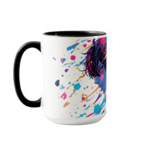 Anime Graffiti Chaos — Taza Color Splash | Arte en