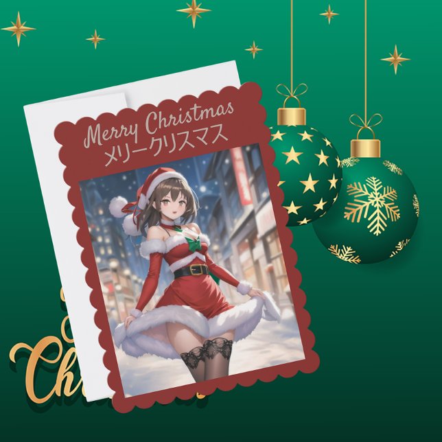 Anime Santa Chica Navidades tarjeta de vacaciones  (Subido por el creador)