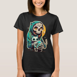 Anime Skeleton Sostenía Una Camisa De Gato Lazy Ha