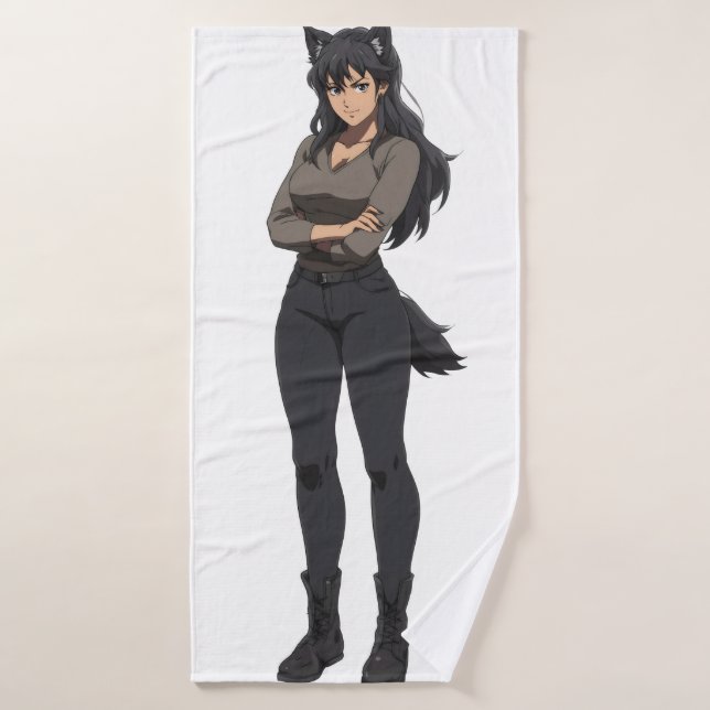 Anime Werewolf Woman (Toalla de baño)