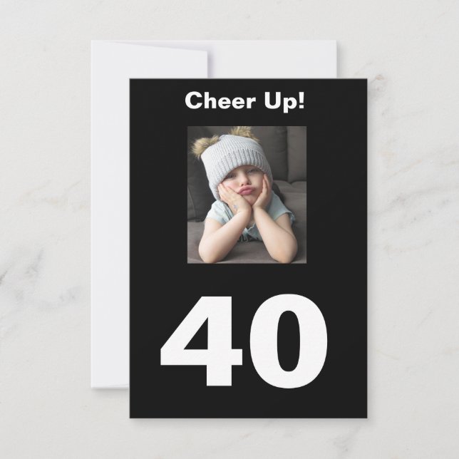 ¡Ánimo! 40.º feliz cumpleaños 40 gracioso Chica (Anverso)