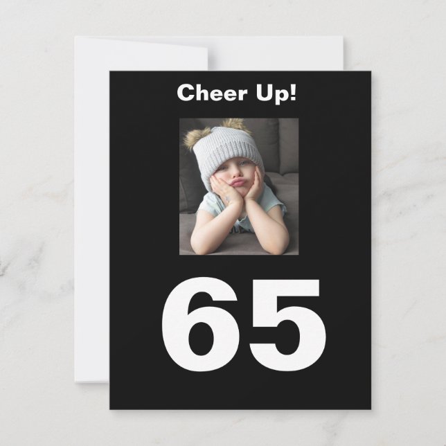 ¡Ánimo! 65.º cumpleaños Gracioso 65 Grumpy Cute Ch (Anverso)