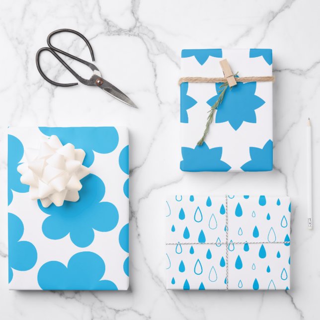 Ánimo de azul. Set de hojas de papel de regalo (Anverso)