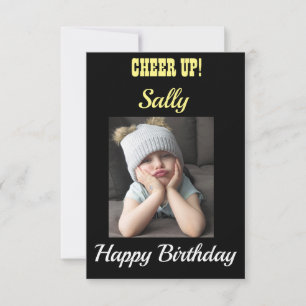 ¡Ánimo! Tarjeta de cumpleaños Chica gruñón Deseand