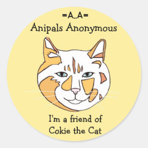 Anipals Anonymous Cokie Pegatinas