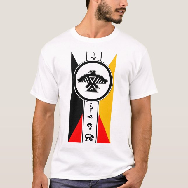 Anishinabek Dodem y camiseta de 4 direcciones (Anverso)