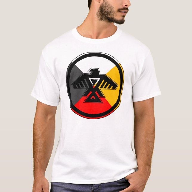 Anishinabek Dodem y camiseta de 4 direcciones (Anverso)