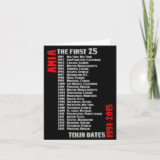 Aniversario 25 de AMIA: Tarjetas de saludo