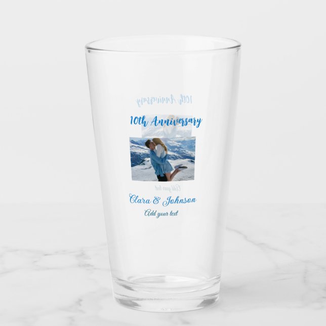 Aniversario boda agregar nombre año imagen par de  (Anverso)