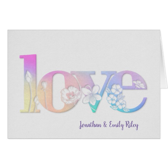 Aniversario boda Amor floral (Anverso (Horizontal))