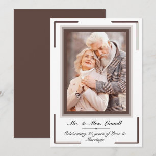Aniversario boda con tarjeta de Invitación fotográ