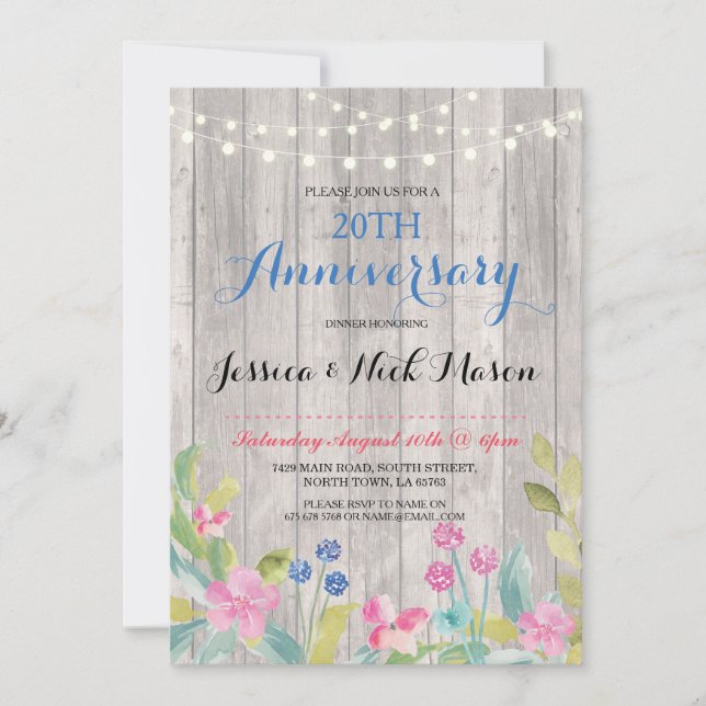 Aniversario boda Invitación a partido ruso (Anverso)