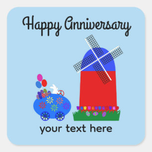 Aniversario Bunny Riding Eging Car #4 Pegatinas