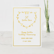 Aniversario de bodas de oro personalizable