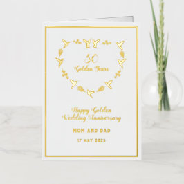Aniversario de bodas de oro personalizable