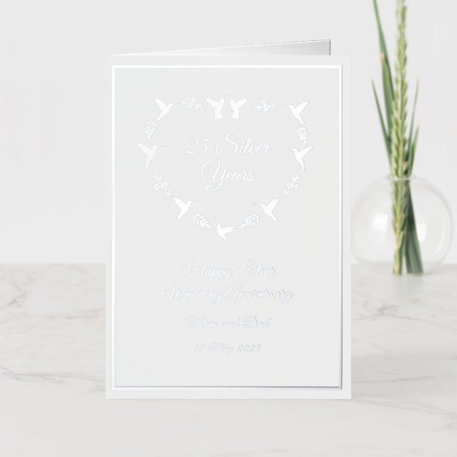 Aniversario de bodas de plata personalizable (Anverso)